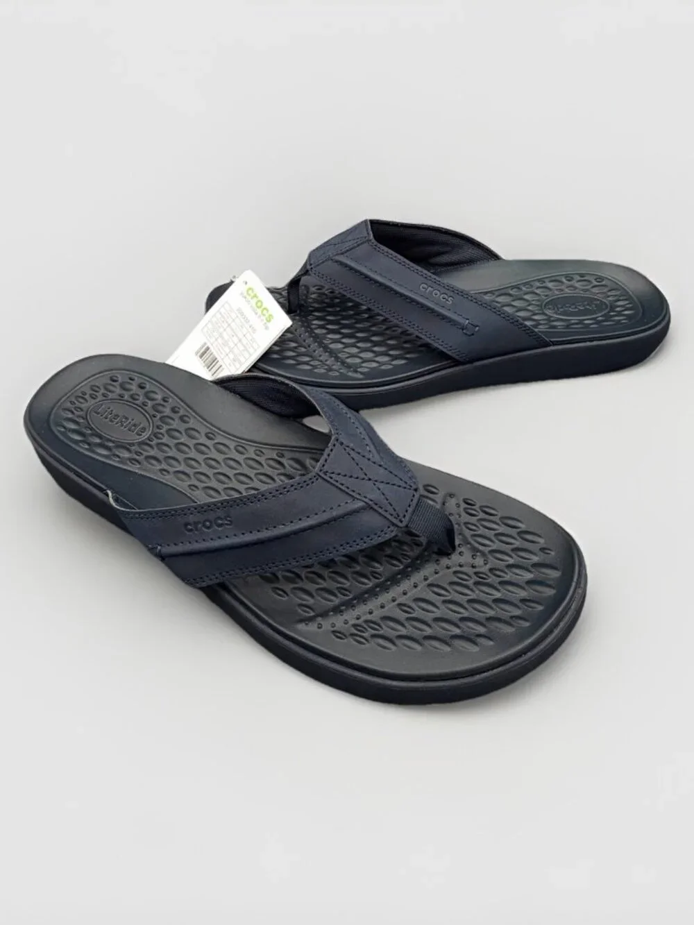 Crocs Men's Yukon Vista II LR Flip Sandals Navy Blue Size 13 NWT 209332-410